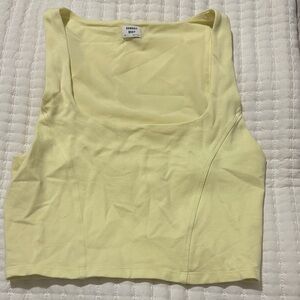 Aritzia Yellow Crop Top